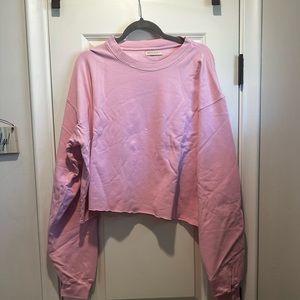 Dana Scott Crop Sweatshirt in Bubblegum Pink XXL